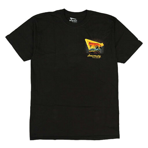 IN-N OUT BURGER インアンドアウトバーガー 70TH ANNIVERSARY BLACK Tシャツ 大人用