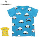  CHEEK ROOM 知育ルーム パトカー Tシャツ 半袖 キッズ 働く車 男の子 トップス 夏 子供服 面白い 兄弟お揃い リンクコーデ 90 95 100 110 120