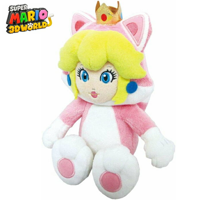 スーパーマリオ　3Dワールド ぬいぐるみ ネコピーチ Sサイズ ピーチ ねこプレゼント 誕生日 ギフト おもちゃ ゲーム 任天堂 男の子 大人 女の子【ラッピング無料】のサムネイル