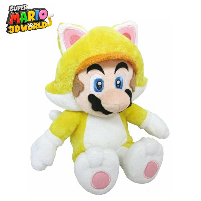 マリオぬいぐるみ スーパーマリオ　3Dワールド ネコマリオ Sサイズマリオグッズ SUPER MARIO ALL STAR COLLECTION プレゼント 誕生日 ギフト おもちゃ ゲーム 任天堂 男の子 大人 女の子【ラッピング無料】のサムネイル