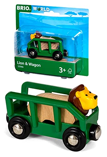 BRIO (ブリオ) WORLD ライオンとワゴン[木製レール おもちゃ]33966