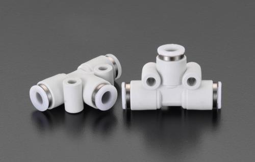 エスコ (ESCO) EA140HL-12 12mm T型ユニオン(2個) EA140HL-12 【5袋セット】