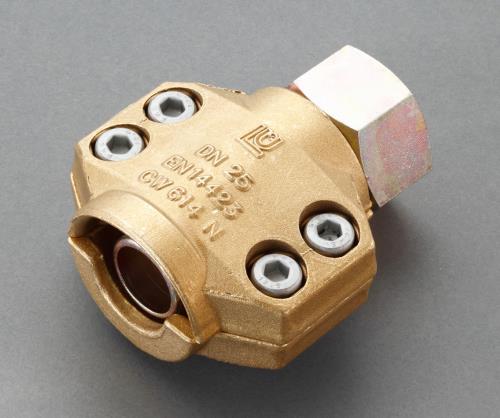 エスコ (ESCO) EA141BM-14 38mm用雌ねじ セーフティーホースクランプ(スチーム・