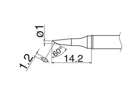 エスコ (ESCO) φ1.0mm 交換用こて先 (EA304AL用) EA304AL-7