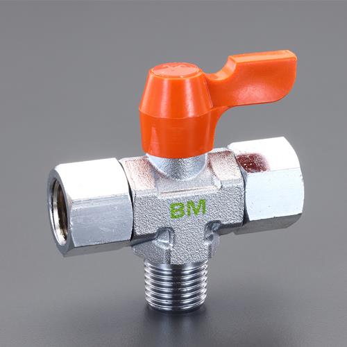 エスコ (ESCO) EA425BM-2 R 1/4"xRc1/4" ミニボールバルブ(3方) EA425BM-2 【2個セット】