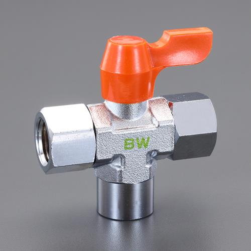 エスコ (ESCO) EA425BW-2 Rc 1/4" ミニボールバルブ(3方) EA425BW-2 【2個セット】