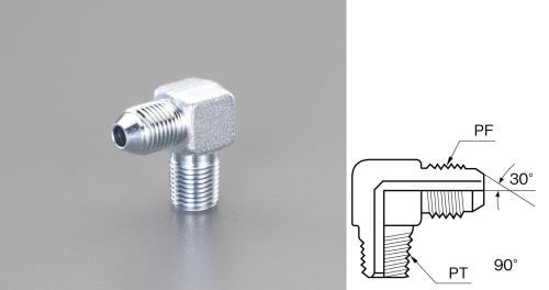 エスコ (ESCO) EA425GC-6 G 3/4"xR 3/4"/90゜ ニップル(油圧用) EA425GC-6 【5個セット】