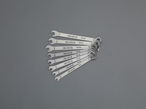 エスコ (ESCO) EA614CT 8本組 片目片口スパナ(薄型・ステンレス製) EA614CT 【2個セット】