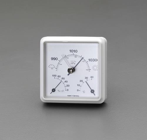 エスコ (ESCO) EA742BA-21 85x35x 85mm 気圧・温度・湿度計 EA742BA-21 【2個セット】