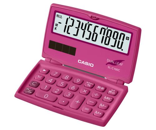 エスコ (ESCO) EA761G-27B 10桁 手帳型計算機(ピンク) EA761G-27B 【4個セット】