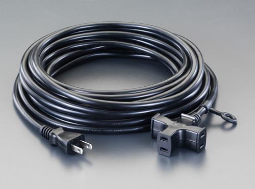 仕様：●メーカー:正和電工●型番:MR-10●定格:125V・15A●電線仕様:VCTF2.0mm2×2心(1500W)●コンセント:2P×3口●長さ:10m●重量:1.3kg●カラー:黒●十字型マルチタップ延長コード●プラグ部分の栓刃間には中ゴマを挿入しており、耐トラッキング性能プラグとなっております。●延長コードセット法規格、適合商品です。●・本商品は、VCTFキャブタイヤコードを使用しておりますので主に 屋内での使用を推奨いたします。・商品の許容量は、3ヶ口合計15A・1500Wまでとなっておりま す。機器類の負荷をご確認の上、許容量内でご使用下さい。・コードは束ねた状態または束ねた状態で使用しないで下さい。発熱し発火の原因となり非常に危険です。・プラグの抜き差しは必ずプラグ部分を持って行って下さい。電線部を持って抜き差ししますと、断線の恐れがあり危険です。商品画像に関する注意事項：●画像に数字等の情報が入っている場合は、　品番末尾が対象商品の画像となります。