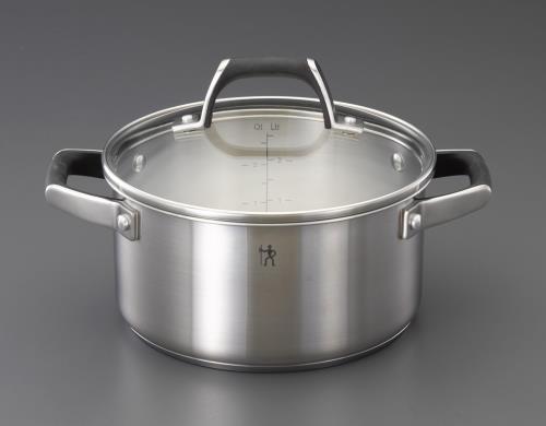 エスコ (ESCO) EA913VM-28B 200mm/ 3.0L 両手鍋(ステンレス製) EA913VM-28B
