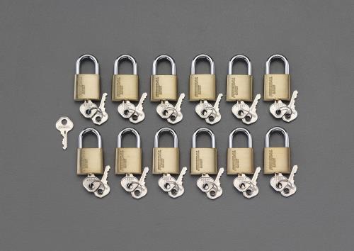 エスコ (ESCO) EA983SH-130M 30mm 南京錠(マスターキー付/12個組) EA983SH-130M