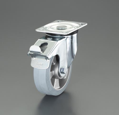 エスコ (ESCO) EA986HE-22 125mm キャスター(自在金具・帯電防止/ブレーキ付) EA986HE-22