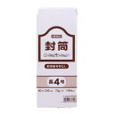 エスコ (ESCO) EA762GE-36A 90x205mm/長4 ホワイト封筒(郵便枠なし) EA762GE-36A