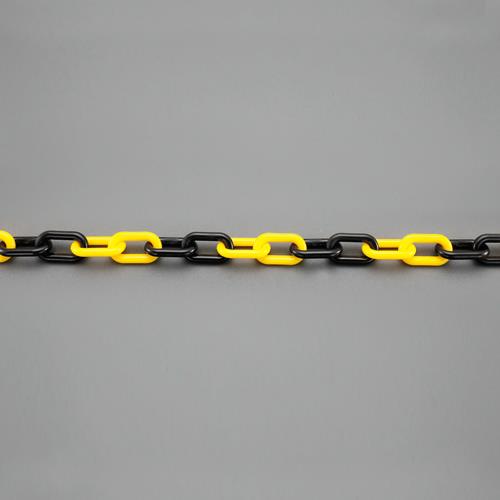 エスコ (ESCO) EA980AK-63 6.0mmx10m プラスチックチェーン/耐候型(黄/黒) EA980AK-63 【3本セット】