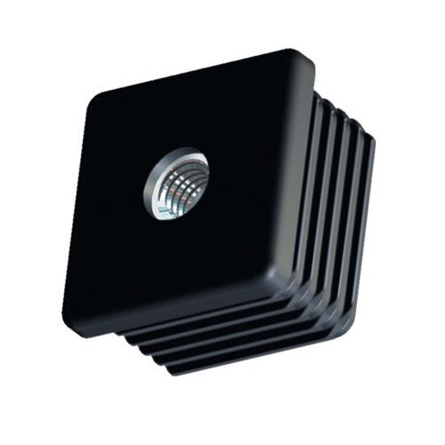 エスコ (ESCO) EA983FP-245 50x50mm/M12 角型ブッシング(10個/黒) EA983FP-245 【4袋セット】(4.0)