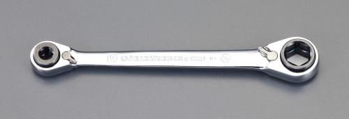 エスコ (ESCO) EA213M [3/16"x1/4"・1/2"x9/16"] 4サイズバルブキーレンチ EA213M 【6本セット】