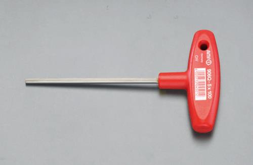 エスコ (ESCO) EA573AB-4 4.0x100mm [Hexagon]T型ドライバー EA573AB-4 【8本セット】