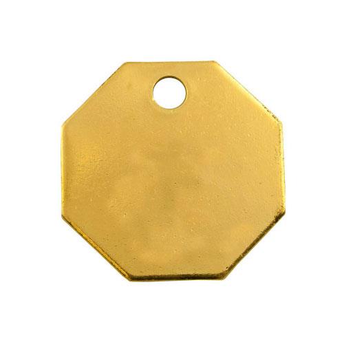 エスコ (ESCO) EA591HK-13 38.1mm タグブランク(真鍮 八角/10枚) EA5