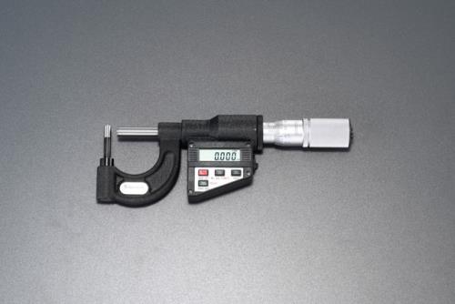 エスコ (ESCO) 0- 25mm デジタル・パイプシクネスマイクロメーター(PC対応) EA725ET-41