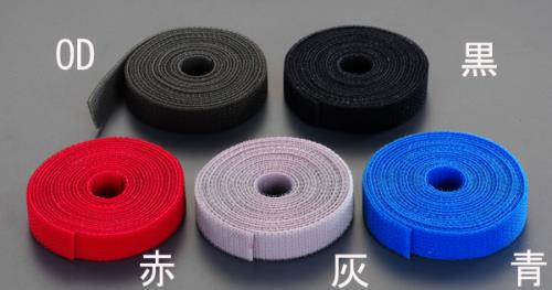 エスコ (ESCO) EA944M-40 20mmx6.0m 両面マジック結束バンド(黒) EA944M-40 【3個セット】