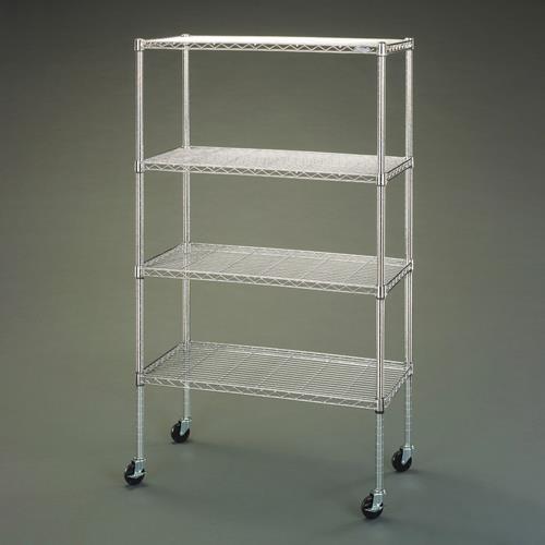 エスコ (ESCO) EA976AZ-3 910x460x1585mm メタルラック(大口径キャスター付) EA976AZ-3