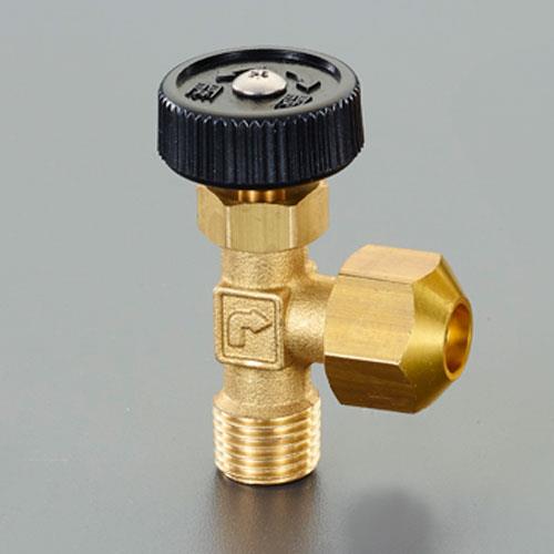エスコ (ESCO) EA426CE-2 R 1/4" ニードルバルブ(樹脂ハンドル/フレアーナット付) EA426CE-2 【5個セッ..