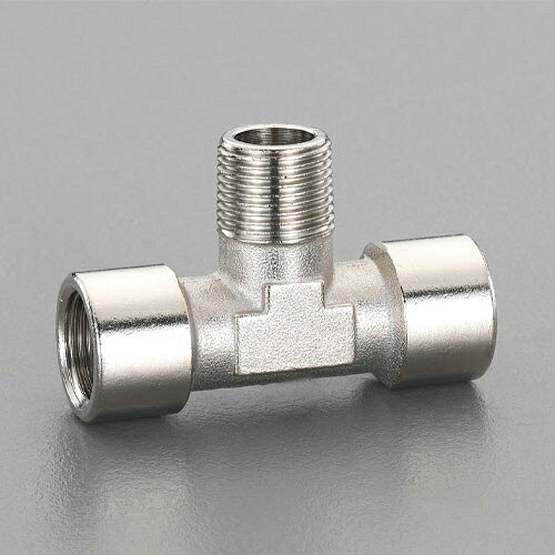 仕様：●適用流体:圧縮空気、ガスなど●最高使用圧力:0.8MPa●ねじ径:オス:R1/4”メス:G1/4”●全長:51×25.5mm●対辺:13mm●ねじ有効長:11mm●重量:56g●材質:真鍮(ニッケルメッキ)商品画像に関する注意事項：●※サイズ詳細は、エスコ寸法図を参照下さい。●画像に数字等の情報が入っている場合は、　品番末尾が対象商品の画像となります。