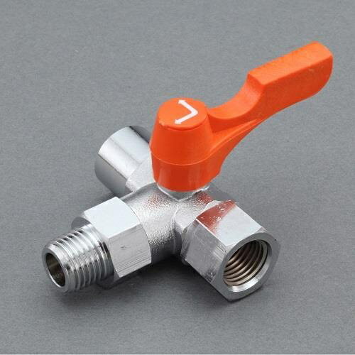 エスコ (ESCO) EA425BT-101 R 1/8"xRc1/8"xRc1/8" 三方ミニボールバルブ EA425BT-101 【2個セット】