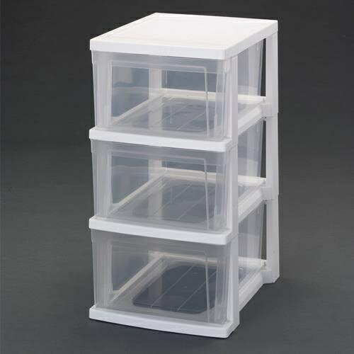 エスコ (ESCO) EA506L-91 309x380x 590mm 引出し式収納ケース(3段) EA506L-91 【2個セット】