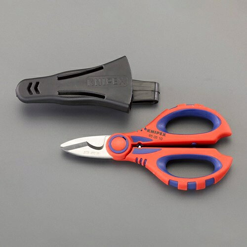 仕様：●メーカー:KNIPEX(クニペックス)●型番:95 05 10 SB●刃材質:ステンレススチール製(HRC56)●全長:160mm●刃長:48mm●重量:135g●刃先硬度:56HRC●片面ギザ刃仕様根元にはロープ、コード類の切断がしやすい窪み刃付き●フェルール端子用簡易圧着付(6mmまで)●プラスチックケース付●ハンドルは強化ファイバーグラス製2K仕様です。●耐蝕性、耐薬品性、衛生面に優れた製品です。商品画像に関する注意事項：●画像に数字等の情報が入っている場合は、　品番末尾が対象商品の画像となります。