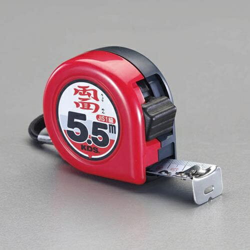 仕様：●メーカー:ムラテックKDS●型番:ZS25-55BP●全長:5.5m●幅:25mm●材質:テープ・バネ:スチールケース:ABS樹脂●目盛仕様:メートル●重量:278g●色:赤●JIS1級品●両面目盛付●ベルト掛け付●455mmピッチスタッドマーク付●4点鋲&0点補正移動爪●ダブルブレーキ●ショックアブソーバー付●シンプルで読み取りやすい大きな数字●押すとブレーキ、下げるとロック●丈夫なスライド式ストッパー付商品画像に関する注意事項：●画像に数字等の情報が入っている場合は、　品番末尾が対象商品の画像となります。