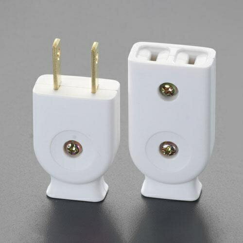 乐天商城 - エスコ (ESCO) EA940C-12W AC125V/15A 平型コネクターセット(白) EA940C-12W 【16個セット】