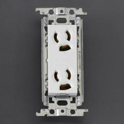 エスコ (ESCO) EA940CD-465 125V/15A 埋込コンセント(2口/抜止/接地) EA940CD-465 【7個セット】