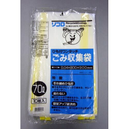 エスコ (ESCO) EA995AN-3 70L ごみ袋(ヒモ付/10...(4.0)