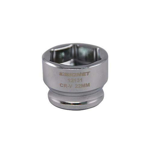 特長：ミラー仕上げのメッキが美しいショートソケット六角タイプソケットの全長はわずか22mm（SIGNET従来品より6.5mm短い）、狭い場所での作業に最適仕様：差込角(DR)：3/8ソケット全長(L；mm)：22サイズ(S；mm)：22先端部外径(D1；mm)：30差込部外径(D2；mm)：26差込部深さ(T；mm)：8.3重量(g)：64材質：クロムバナジウム鋼注意：※サブ画像はSIGNET従来品との比較例となります(22mm)　●メーカー取寄商品について 本商品はメーカーからの取寄商品となります。 納期は、メーカー確認後、メールでご連絡させて頂きます。 在庫状況、生産状況によっては、かなり納期がかかる場合もございます。 　※納期がかかる場合、キャンセルも可能です。(早めにご連絡ください) ご注文前の納期確認も承りますので、お気軽にお問い合わせください。 　●代表画像について 商品によっては、代表画像を使用している場合がございます。 商品のカラー、サイズなどが異なる商品をイメージ画像として 使用させて頂いている場合がございます。 必ず、商品の品番と仕様をご確認のうえ、ご注文お願いいたいます。 　●代金引換でのお支払いについて 発送する商品の総重量が20kgを超えてしまったり、 商品の大きさが当店から発送できる規定サイズを超えてしまう場合 メーカー直送での対応となりますので、 代金引換がご利用頂けない場合がございます。 該当する場合、当店から別途メールにてご連絡させて頂いております。 　●北海道・沖縄・離島・一部地域の送料について 別途追加で送料がかかる場合がございます。 送料がかかる場合は、メールにて送料をご連絡させて頂き、 お客様にご了承頂いてからの手配となります。 　●お買上げ明細書の廃止について 当店では、個人情報保護と環境保護の観点から同封を廃止しております。 お買上げ明細書が必要な場合は、備考欄に「お買上げ明細必要」と 記載お願いいたします。 当店からの出荷の場合は、同封にて発送させて頂きます。 （※メーカー直送の場合は、PDFデータをメールさせて頂きます。）