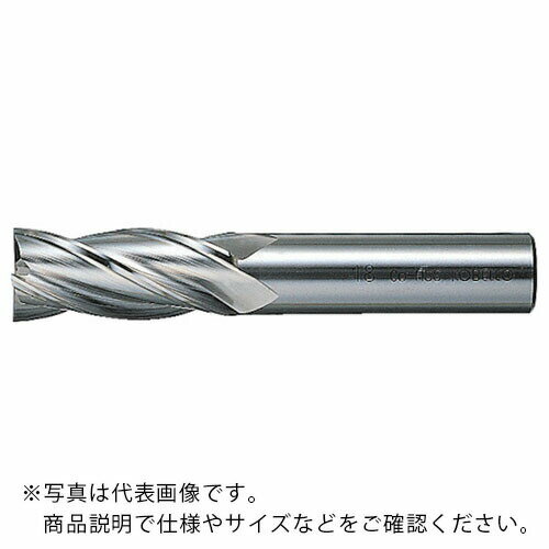 三菱K　4枚刃センタカット　ハイススクエアエンドミルミディアム刃長（M）4mm ( 4MCD0400 ) 三菱マテリアル（株）