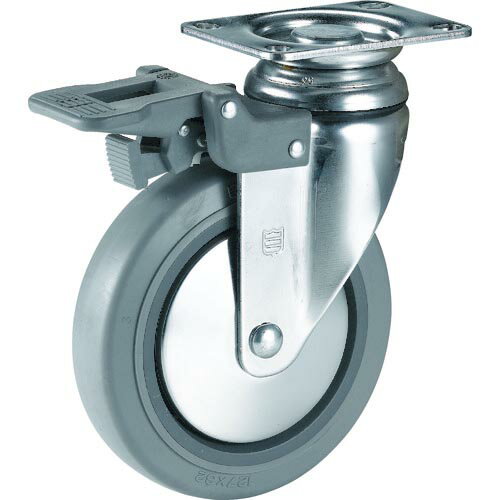 SAMSONG 【売切廃番】メディカル機器キャスター 自在SP付 エラストマー 75mm ( TP8430-01-MIR-TG-SWB ) SAMSONG CASTER