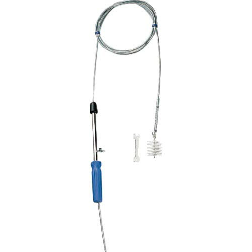 SANEI　排水管掃除用パーツ　パイプクリーナー（30mm径ブラシ付）　長さ5m PR802-5 ( PR8025 ) SANEI（株）のサムネイル