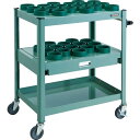 TRUSCO TCW型ツーリングワゴン HSK100A BT50 NT50 33個 スライド棚付 GN色 ( TCW-TD02CA-GN ) トラスコ中山(株)