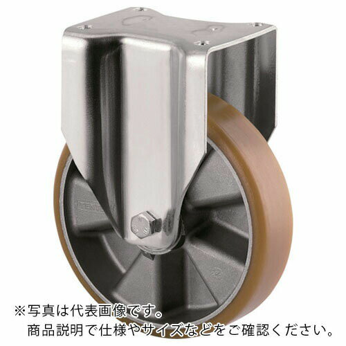 テンテキャスター 重荷重用高性能旋回キャスター“DELTA”(ウレタン車輪) φ125 固定式 ( 3648ITP125P63 CONVEX ) テンテキャスター(株)