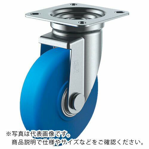 ユーエイ プレート式 自在 キャスター モノマーキャストナイロン 車輪径130mm Jタイプ J型 取付寸法82×82(75×75) ( MCBJ-130 ) (株)ユーエイ キャスター事業部