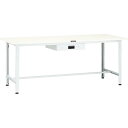 TRUSCO 軽荷重作業台(200kg)AO型 1800X750XH740 薄型1段引出付 ホワイト色 ( AO-1875UDK1 ) トラスコ中山(株)