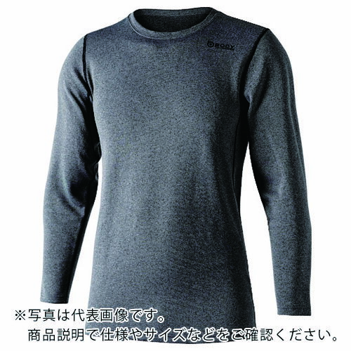 おたふく　BT　デュアルブラッシュド　ヘビーウェイト　クルーネックシャツ　グレー／ブラック　SS JW-180-39-SS ( JW18039SS ) おたふく手袋（株）