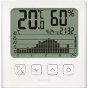 特長：24時間の温湿度変化がわかるグラフ付きデジタル温湿度計です。温度、湿度の日々の変化を確認し、理想の環境づくりをサポートします。用途：温度・湿度管理が必要な場所、施設に。仕様：測定温度範囲(℃)：-9.9〜50.0温度表示範囲(℃)：-9.9〜50.0温度最小表示(℃)：0.1測定湿度範囲(%RH)：20〜95湿度表示範囲(%RH)：20〜95湿度最小表示(%RH)：1幅(mm)：107奥行(mm)：26高さ(mm)：110電源(V)：単4アルカリ乾電池2本(付属)測定項目：温度、湿度色：ホワイト電源：単4アルカリ乾電池2本(付属)時計(24時間表示)カレンダー(日付・曜日)メモリー(当日含む14日間)材質／仕上：ABS樹脂アクリル樹脂(PMMA)注意：付属の電池はお試し用です。　●代表画像について 商品によっては、代表画像を使用している場合がございます。 商品のカラー、サイズなどが異なる商品をイメージ画像として 使用させて頂いている場合がございます。 必ず、商品の品番と仕様をご確認のうえ、ご注文お願いいたいます。 　●北海道・沖縄・離島・一部地域の送料について 別途追加で送料がかかる場合がございます。 送料がかかる場合は、メールにて送料をご連絡させて頂き、 お客様にご了承頂いてからの手配となります。 　●お買上げ明細書の廃止について 当店では、個人情報保護と環境保護の観点から同封を廃止しております。 お買上げ明細書が必要な場合は、備考欄に「お買上げ明細必要」と 記載お願いいたします。 当店からの出荷の場合は、同封にて発送させて頂きます。 （※メーカー直送の場合は、PDFデータをメールさせて頂きます。）