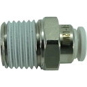 チヨダ ファイブメイルコネクタ W(白)4mm・R1/4 ( F4-02MW ) 千代田通商(株)