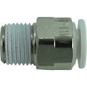 チヨダ ファイブメイルコネクタ W(白)6mm・R1/8 ( F6-01MW ) 千代田通商(株)