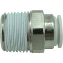 チヨダ ファイブメイルコネクタ W(白)8mm・R3/8 ( F8-03MW ) 千代田通商(株)