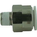 チヨダ ファイブメイルコネクタ W(白)10mm・R1/8 ( F10-01MW ) 千代田通商(株)